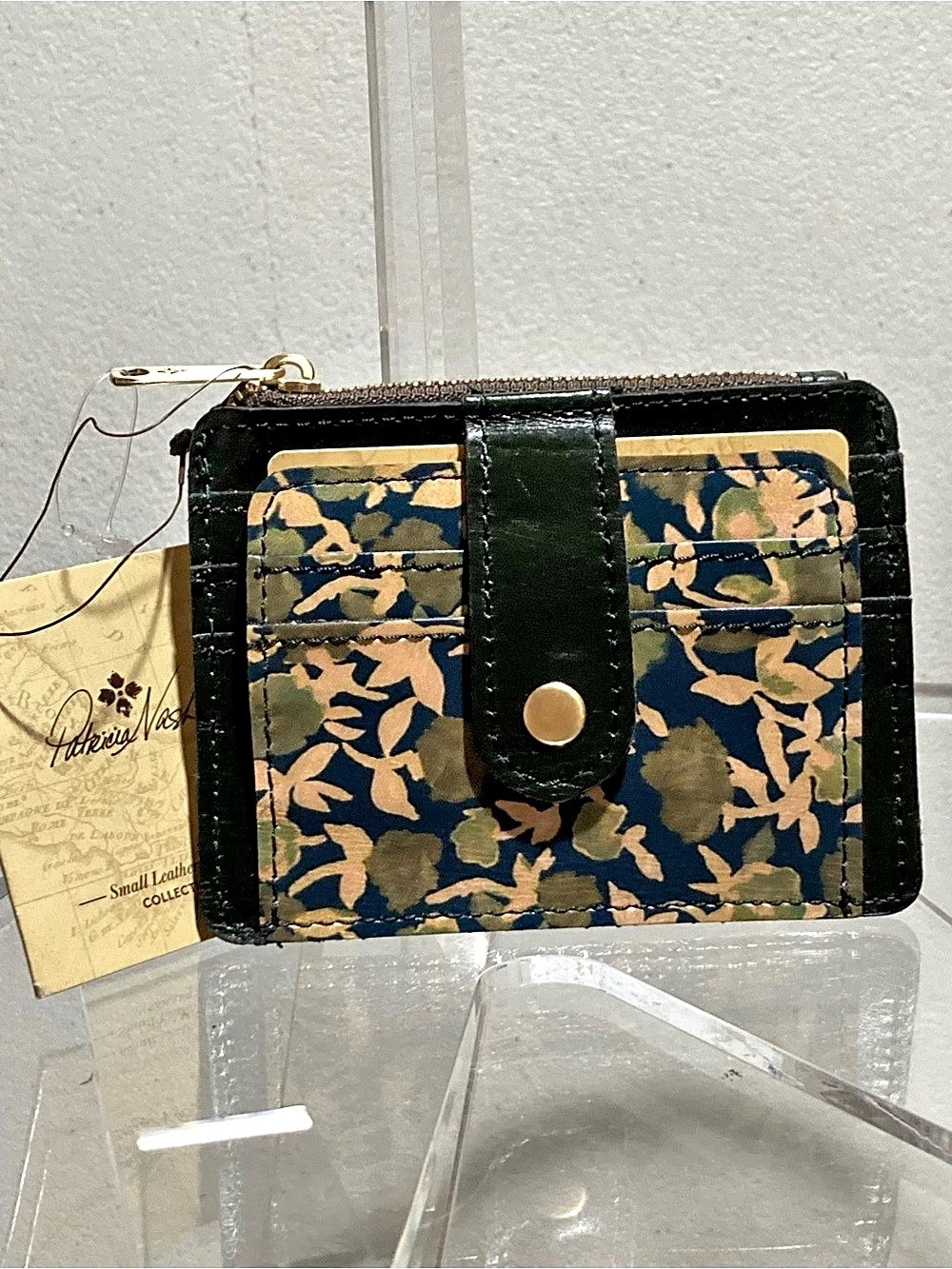 Patricia Nash Floral Zip Wallet in Green NWT